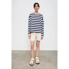 Kowtow Breton Sweater - Navy White Stripe