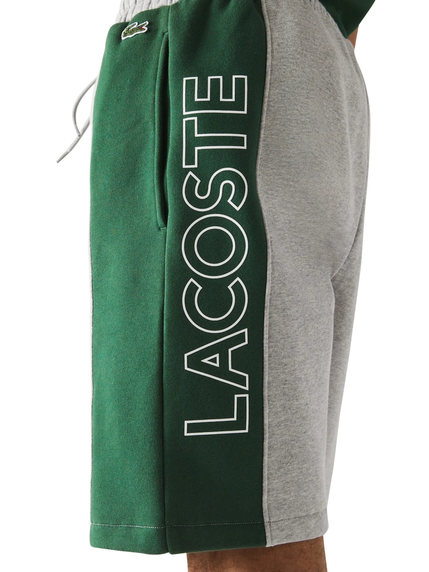 Lacoste Men's Branded Cotton Fleece Blend Shorts