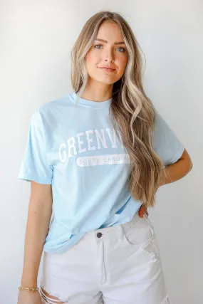 Light Blue Greenville South Carolina Tee