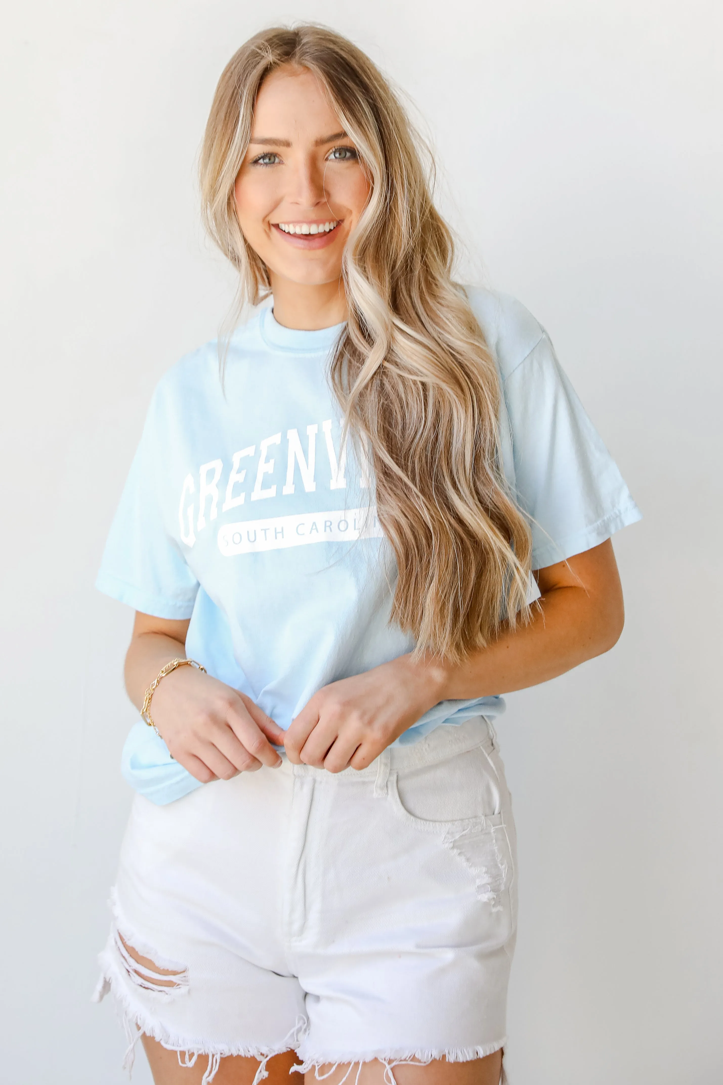 Light Blue Greenville South Carolina Tee