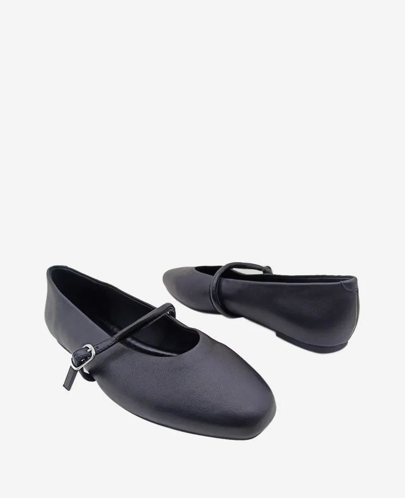 Magnolia Leather Ballet Flat