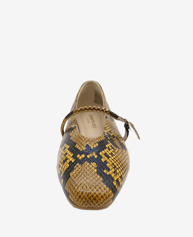 Magnolia Snakeskin Leather Ballet Flat