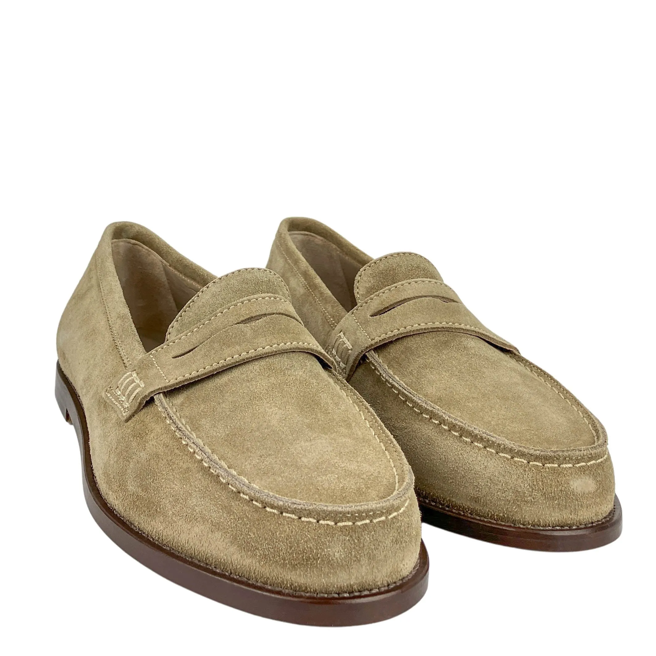 Manolo Blahnik Perrita Loafers in Dark Khaki