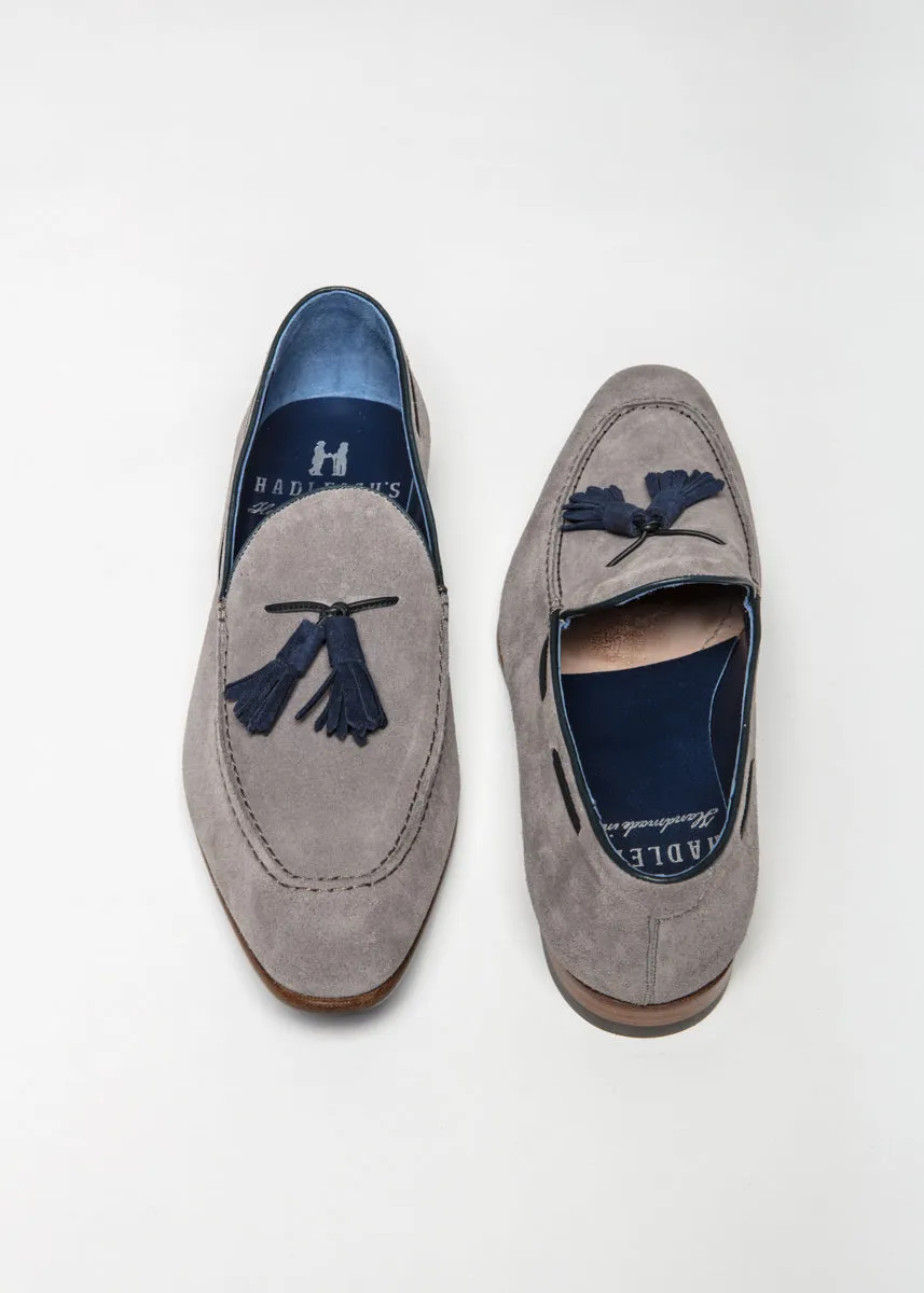 Martin Tassel in Soft Grey Suede