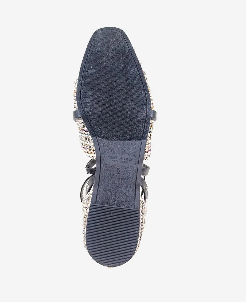 Mason Tweed Strappy Stud Flat