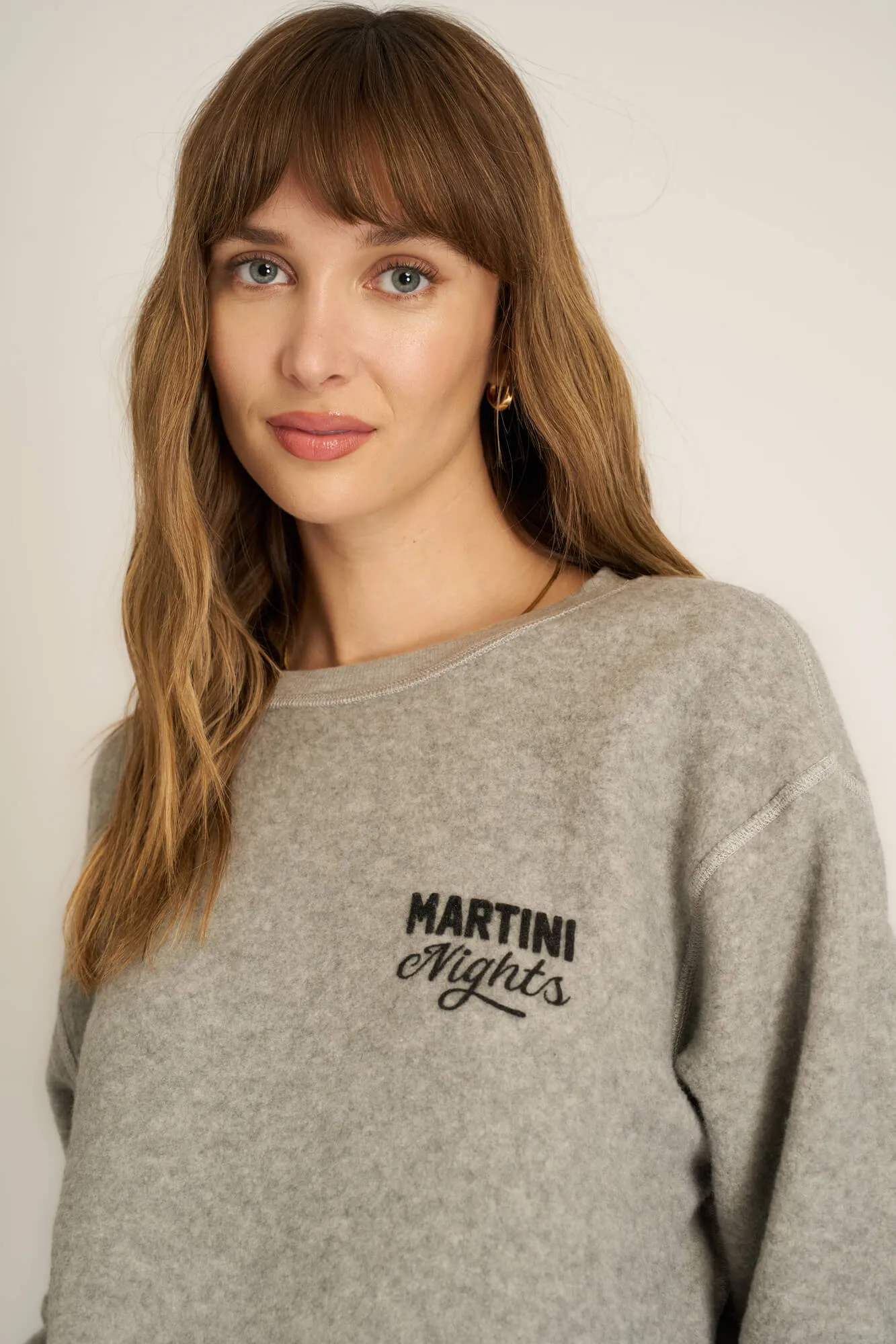 Matcha/Martini Reversible Sweatshirt - Heather Grey