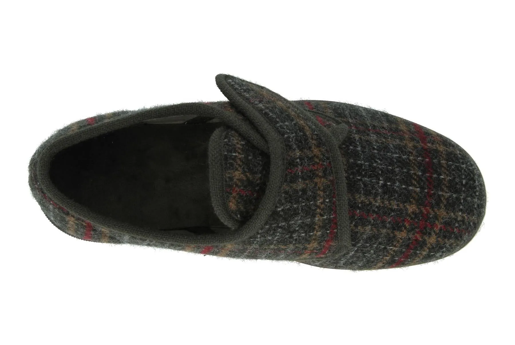 Mens Wide Fit DB Tartan Slippers