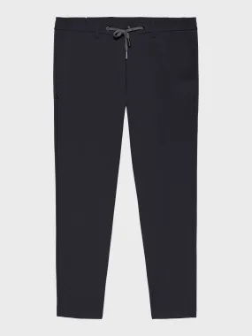 MERSINO MILANO EDITION NAVY BLUE DRAWSTRING TROUSERS - DESIGN IN ITALY