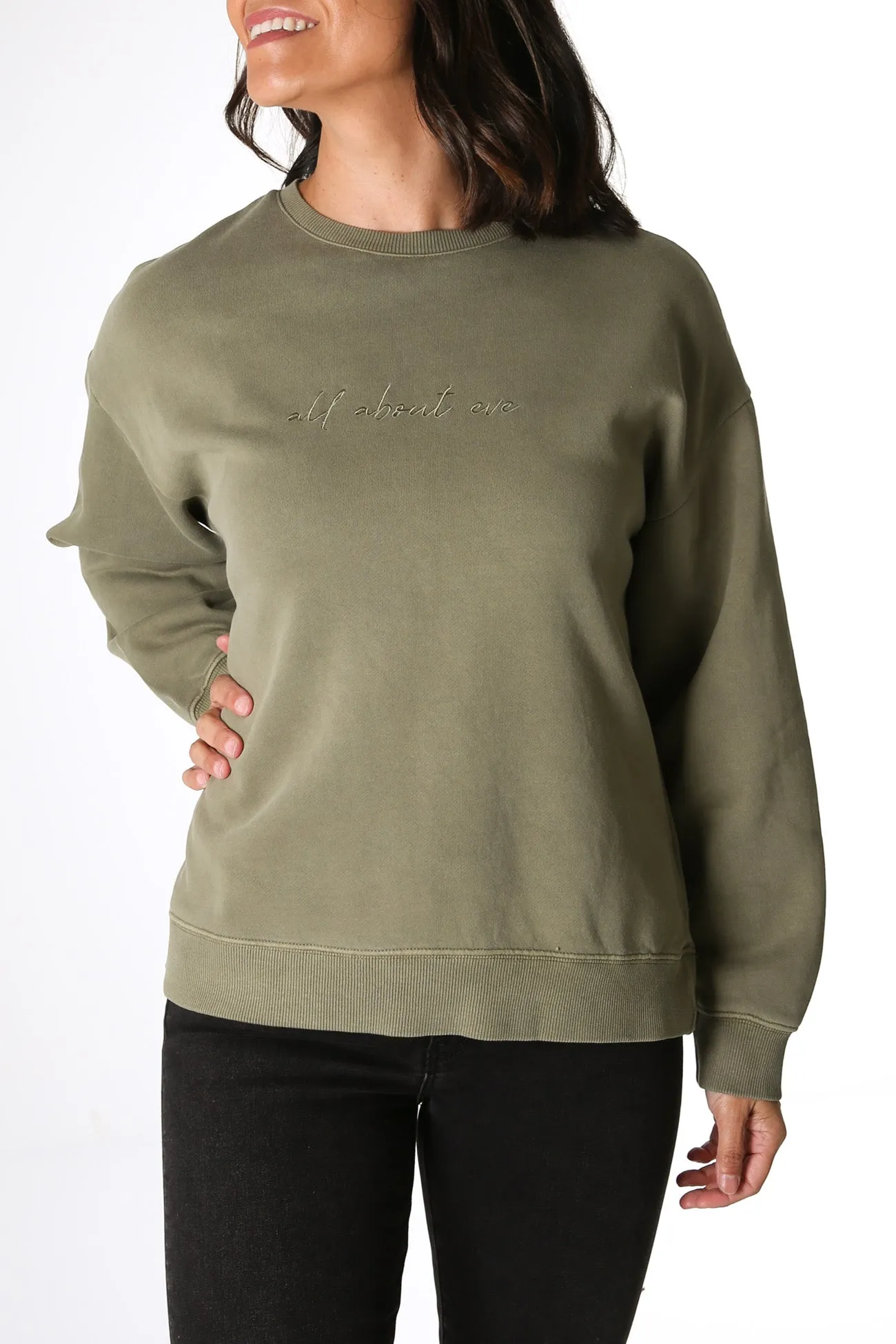 Mika Oversized Crew Khaki