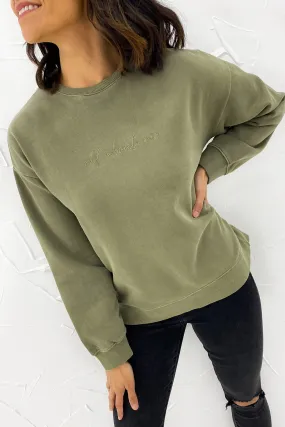 Mika Oversized Crew Khaki