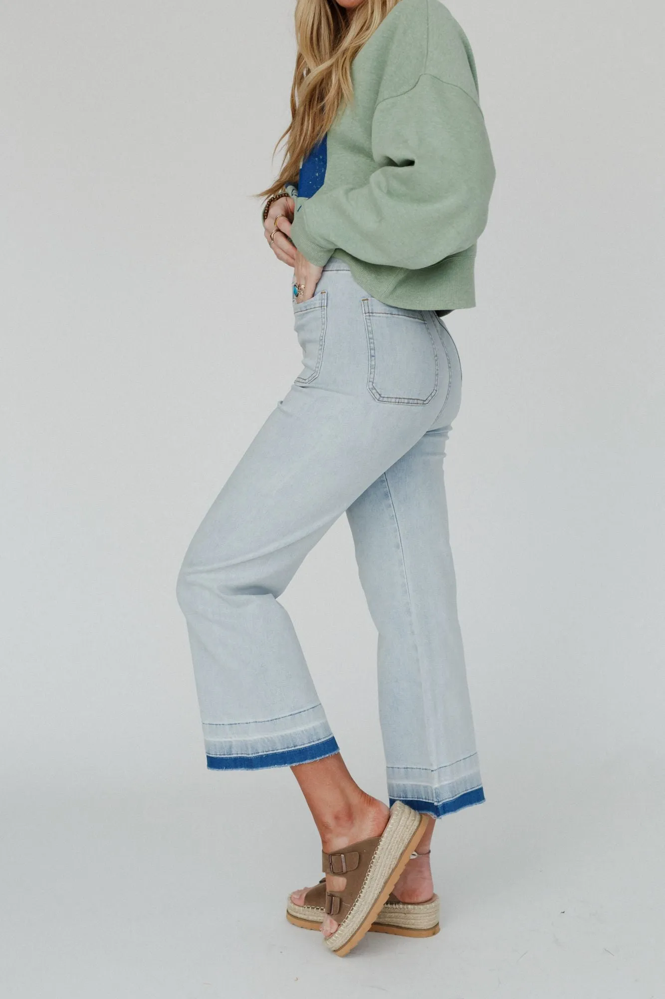 New Moon Cropped Jeans - Denim