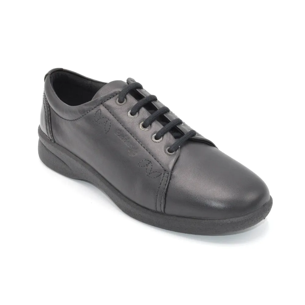 Padders Refresh - Ladies Wider Fit Lace Up - 2V (2E-3E) Fitting - Black