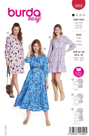 Patron Burda n°5802 : Robe