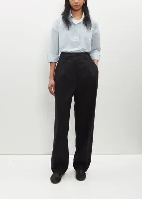 Pinstripe Wool Twin Pleat Trouser