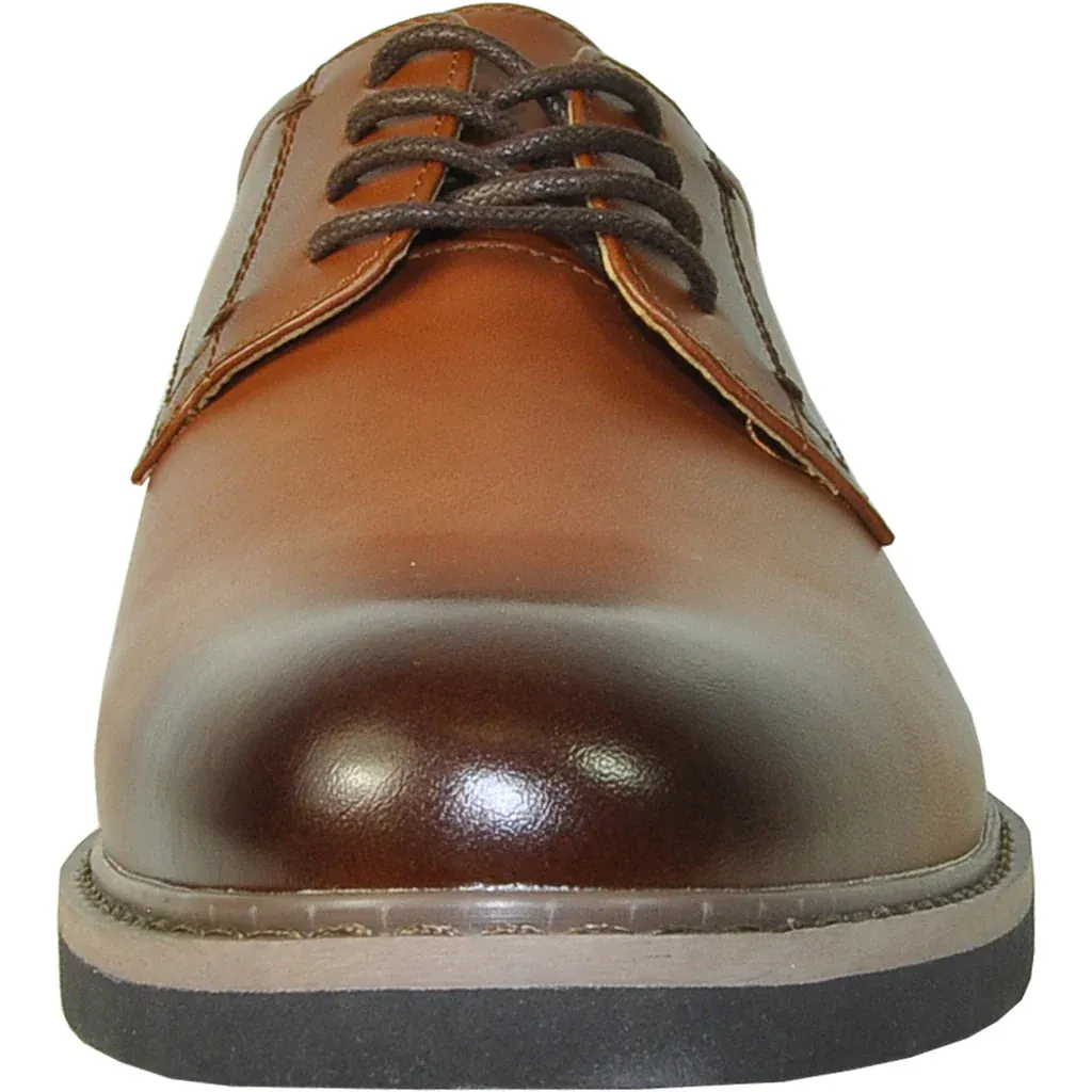 "Vallo-1P" Brown Matte Vangelo Tuxedo Shoes