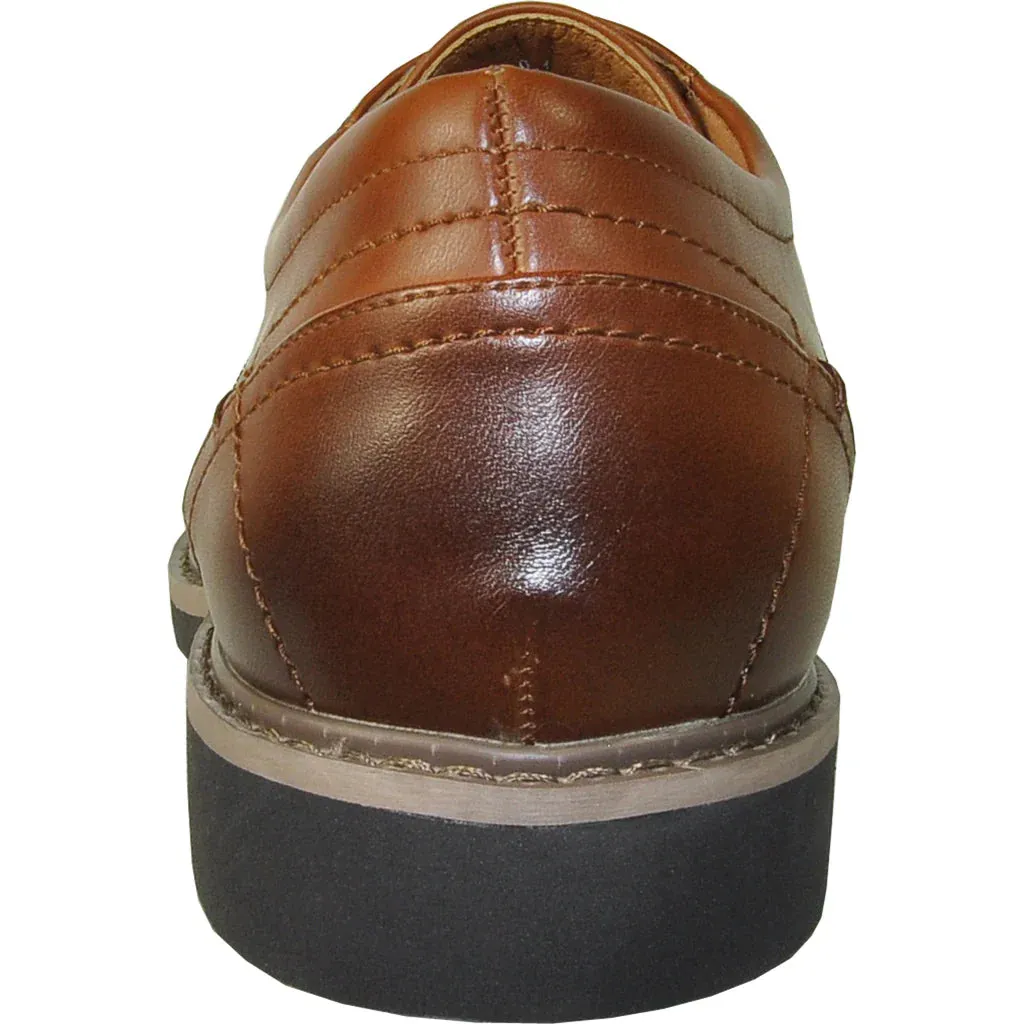 "Vallo-1P" Brown Matte Vangelo Tuxedo Shoes