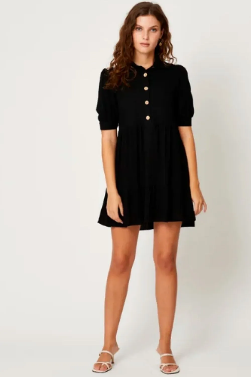 Ruffle Shirt Dress