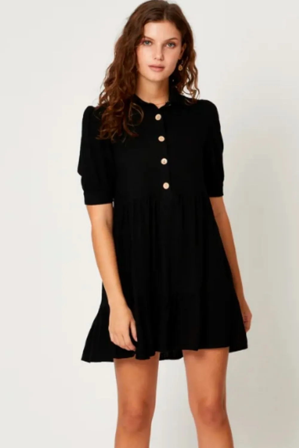 Ruffle Shirt Dress