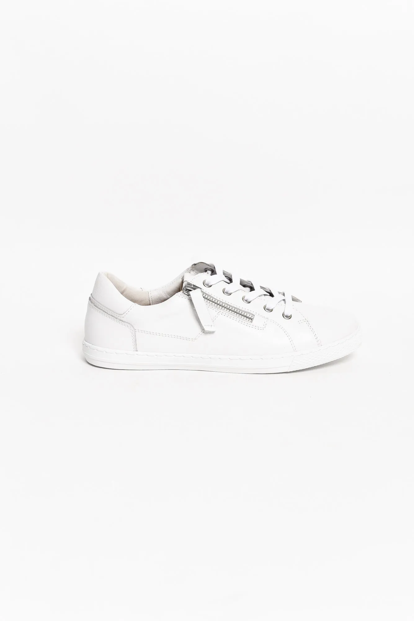 Salute White Leather Sneaker