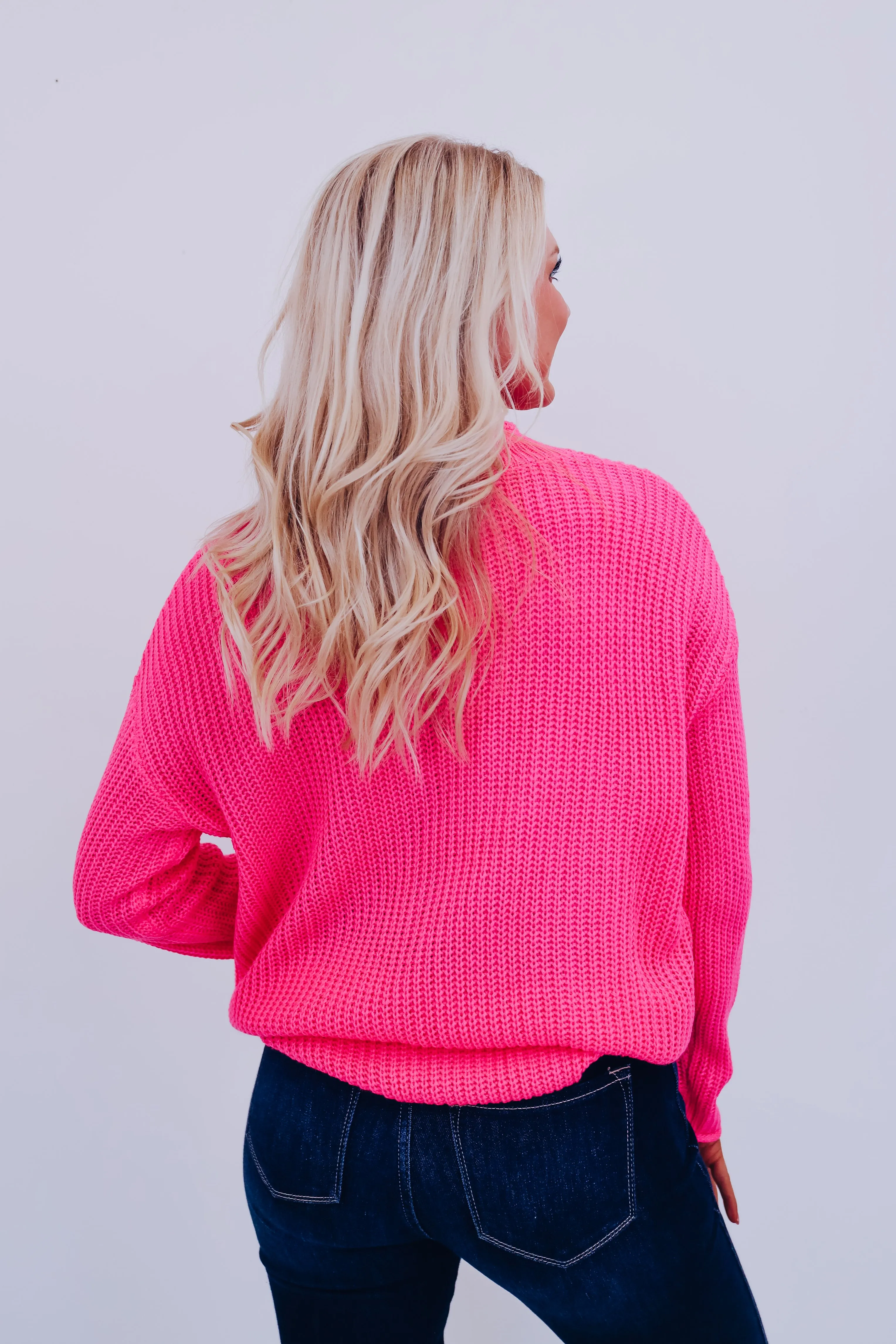 Saratoga Solid Knit Tunic Sweater - Pink