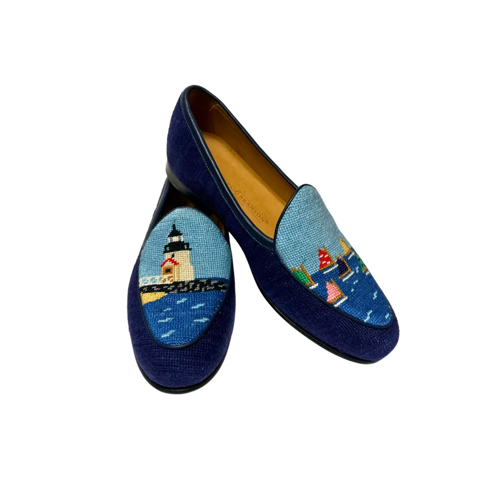 Smathers & Branson x Murrays Brant Point-Rainbow Fleet Scene Belgian Loafers