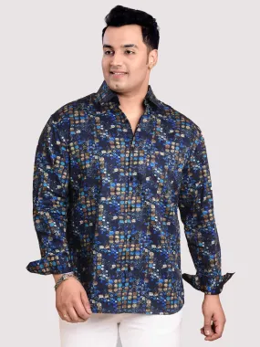 Square Dot Printed Full sleeve Men's Plus size