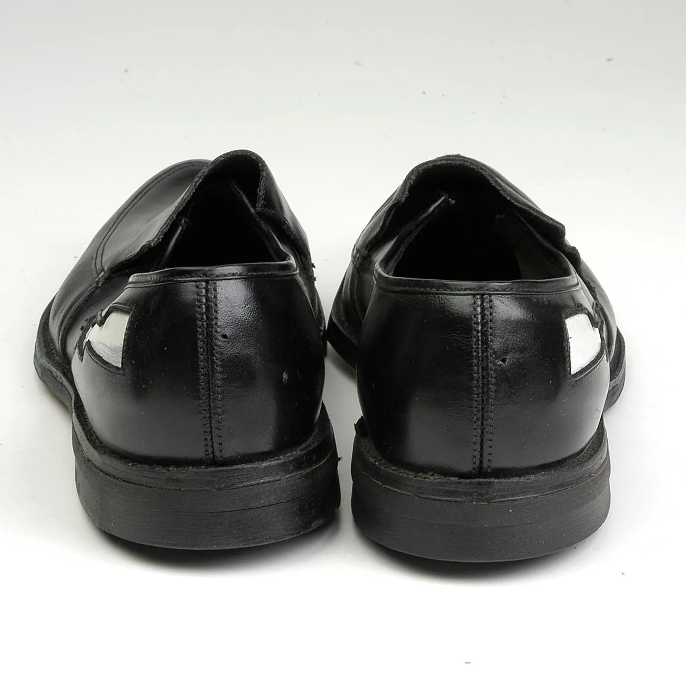 sz 11 Deadstock 1950s Men's Rockabilly Loafers with White Lightning Bolts