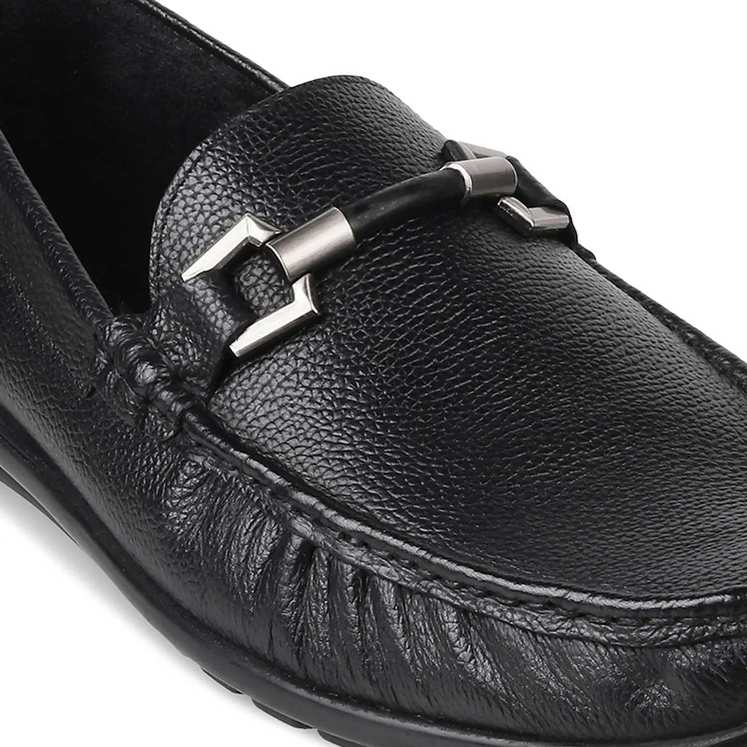 The Uffizi Black Men's Leather Loafers Tresmode