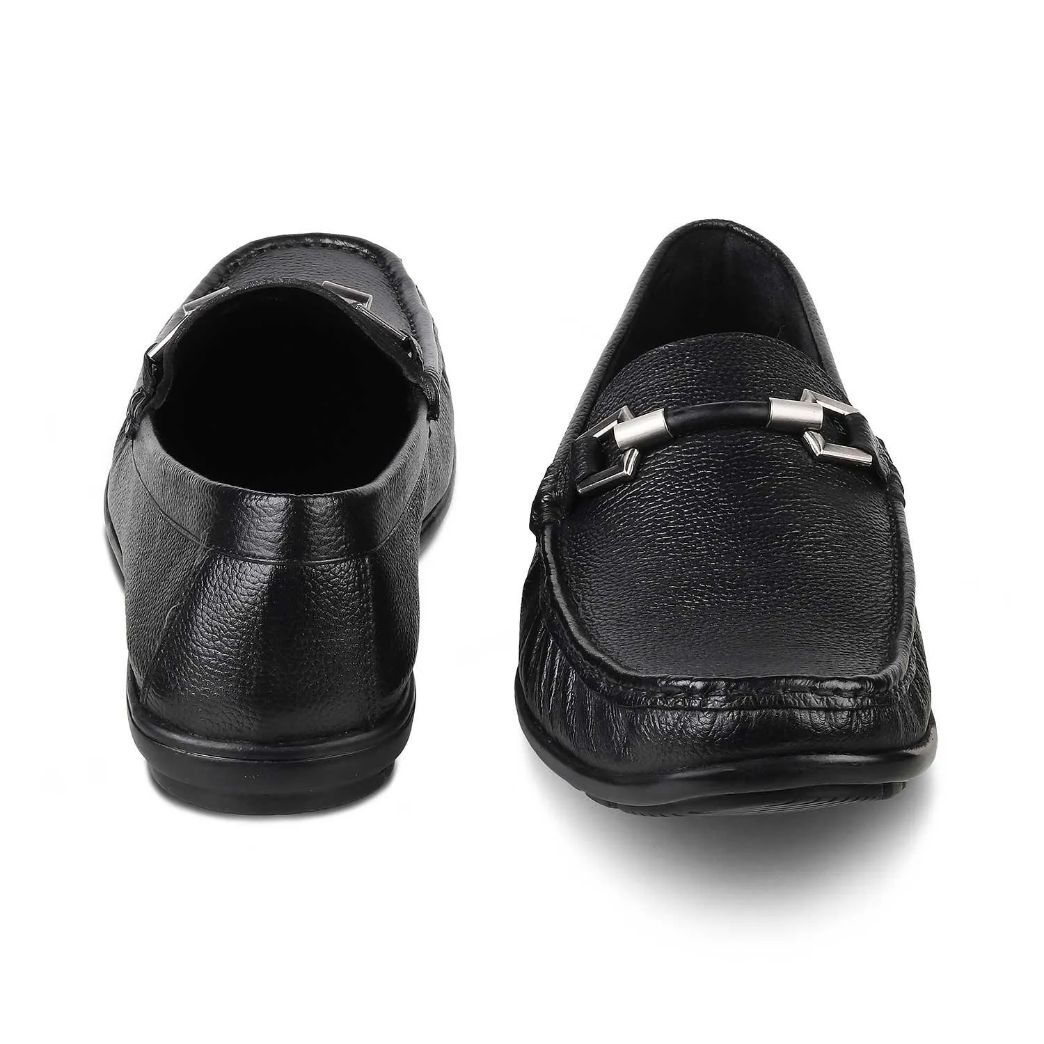 The Uffizi Black Men's Leather Loafers Tresmode