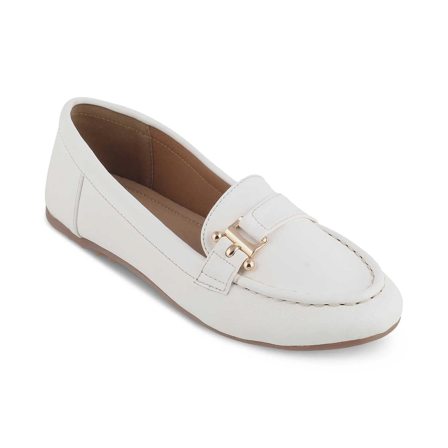 Tresmode Sativa White Women's Dress Loafers