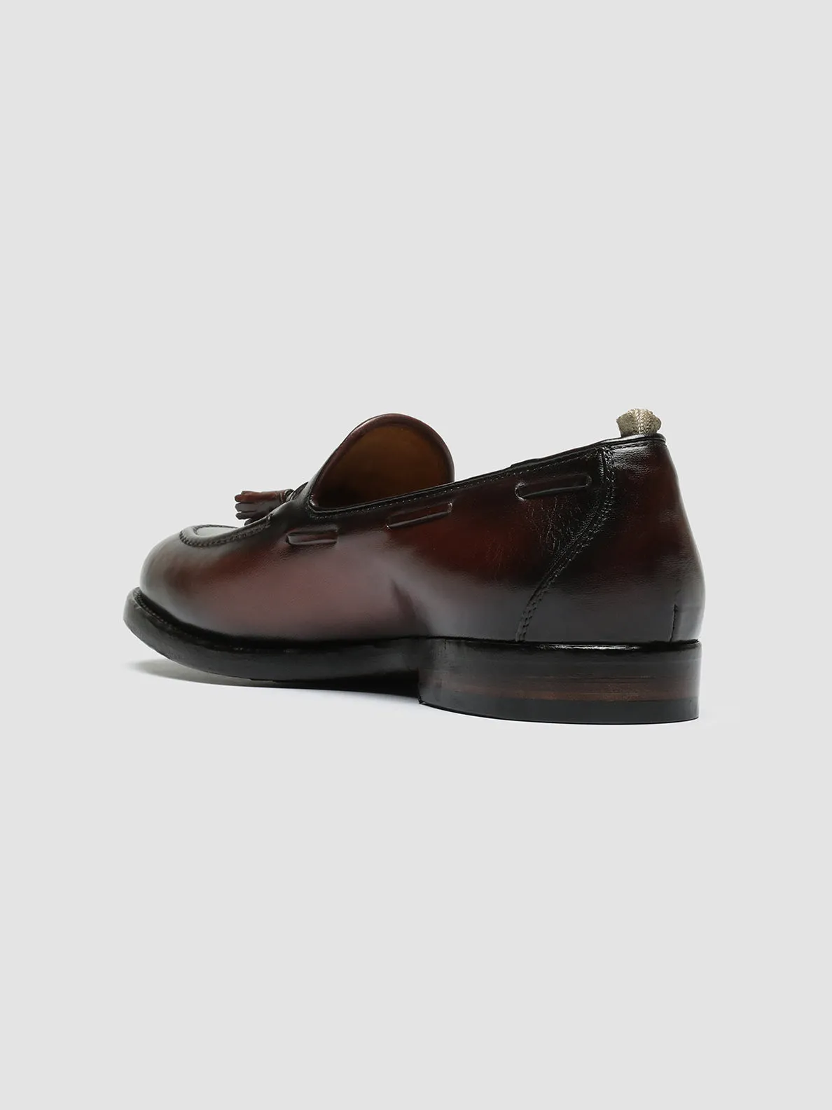 TULANE 001 - Burgundy Leather Tassel Loafers