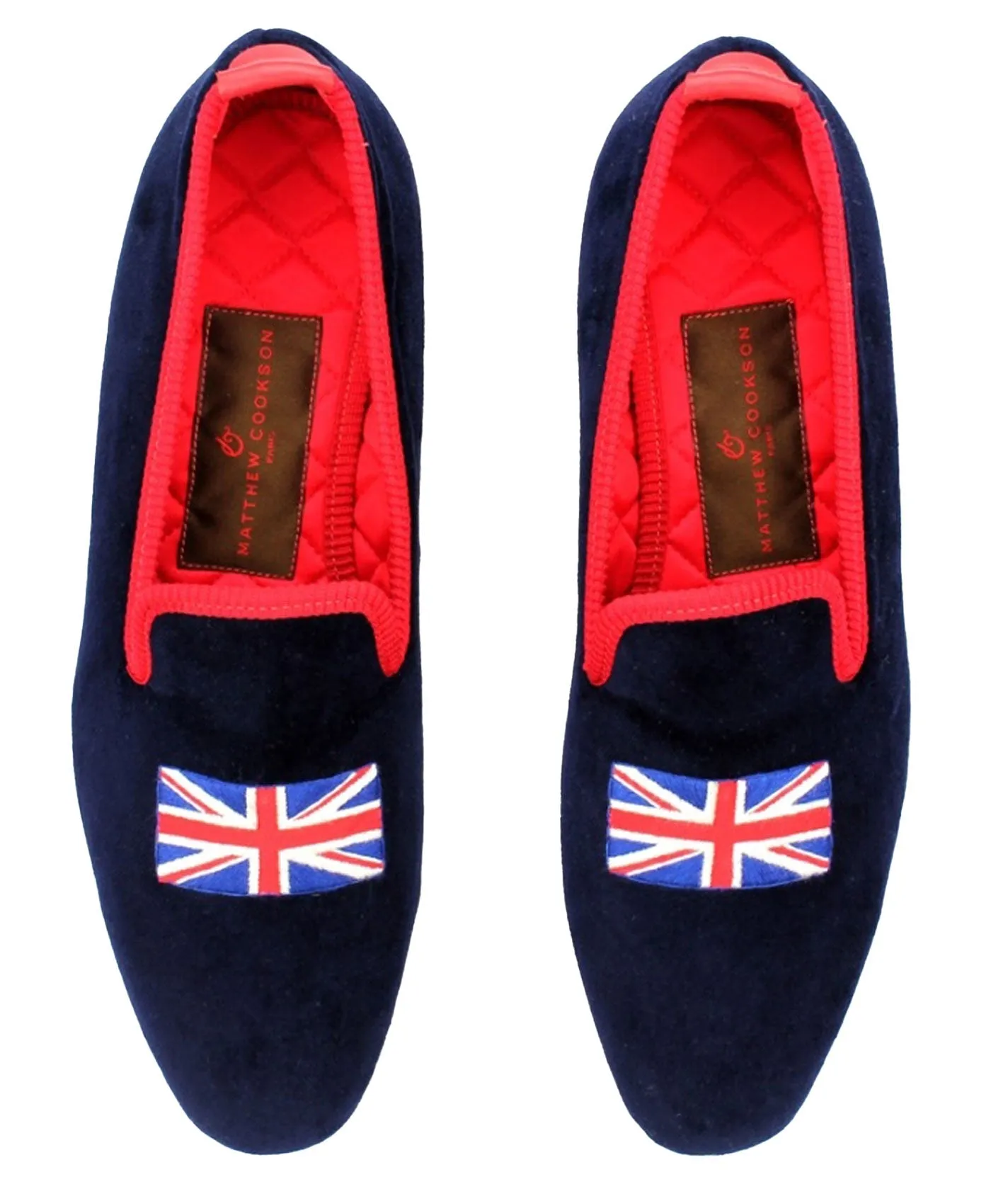 Union Jack Velvet Slippers