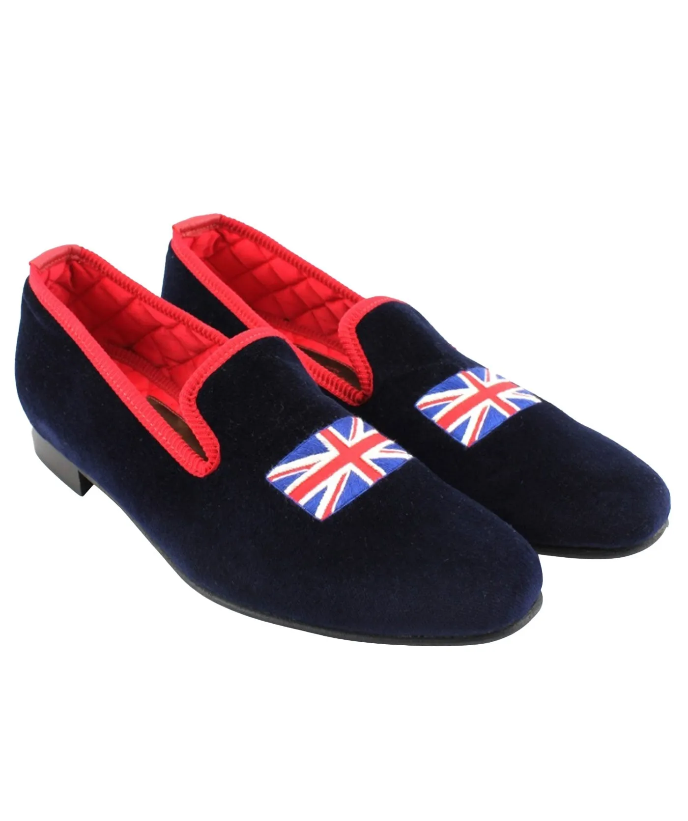 Union Jack Velvet Slippers