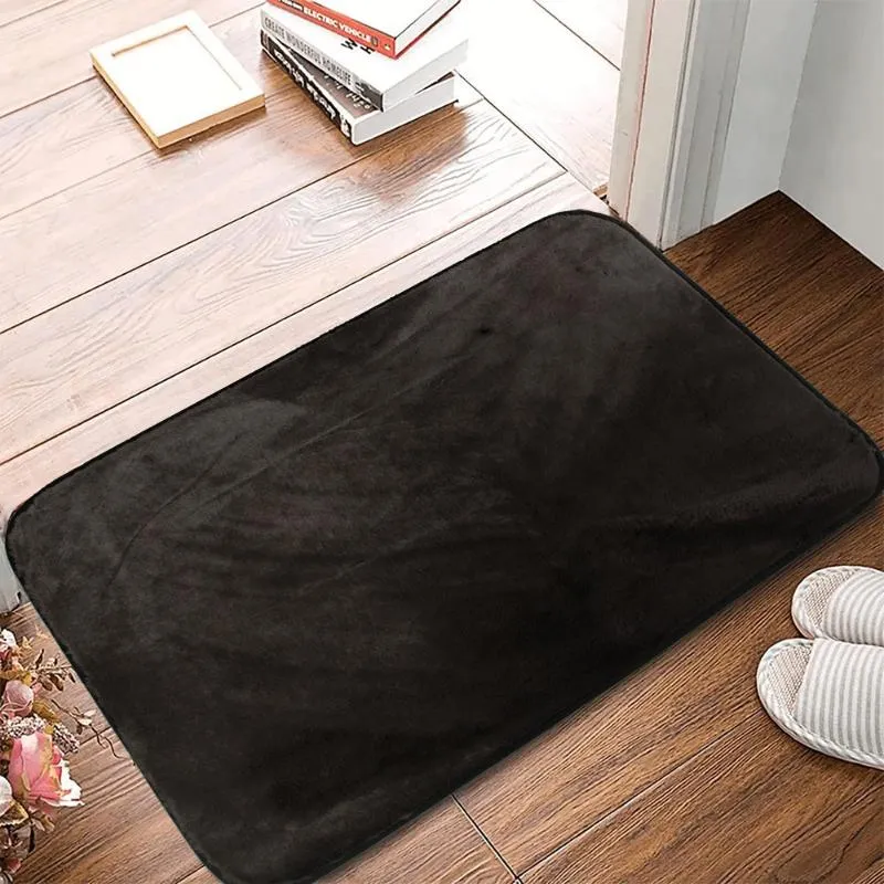 Velvet Plush Comfort Black Room Mat (100% Anti-Slip)