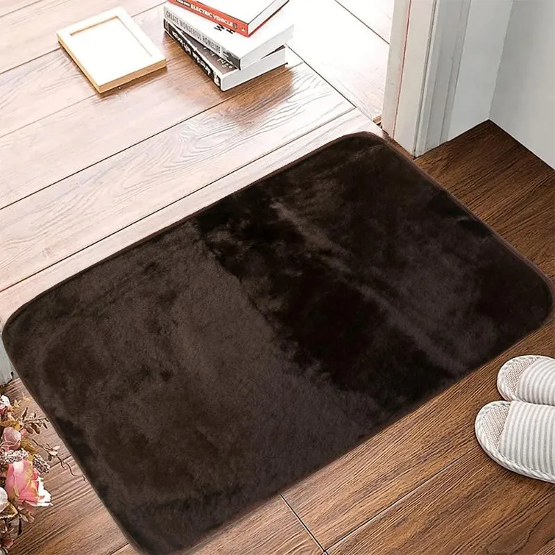 Velvet Plush Comfort Coffee Brown Room Mat (100% Anti-Slip)