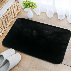 Velvet Plush Comfort Pitch Black Room Mat (100% Anti-Slip)