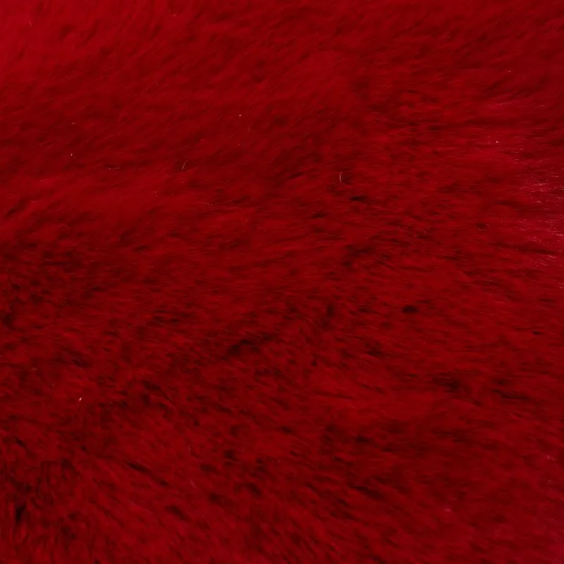 Velvet Plush Comfort Ruby Red Room Mat (100% Anti-Slip)