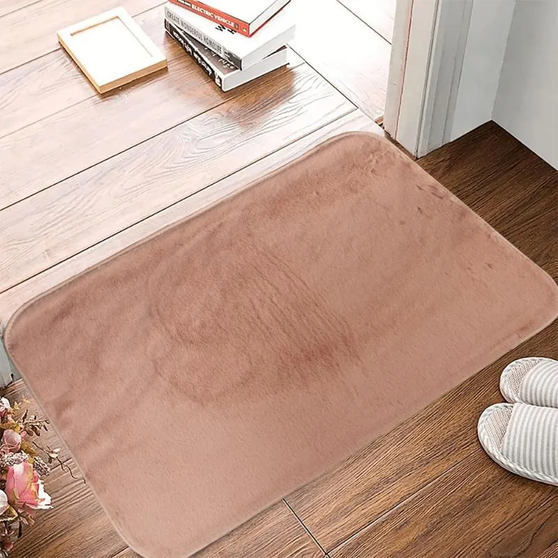 Velvet Plush Comfort Tan Room Mat (100% Anti-Slip)