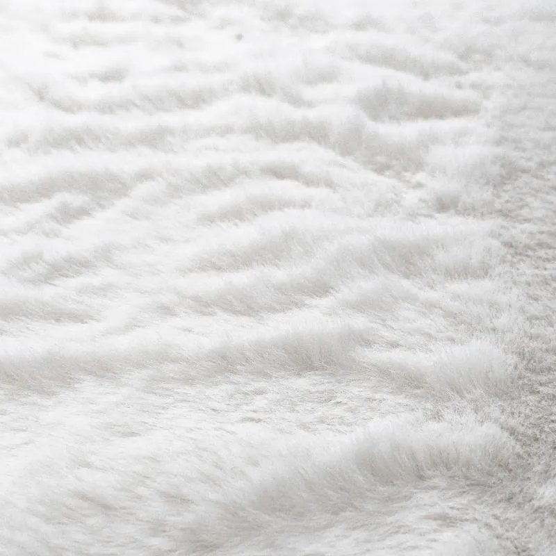 Velvet Plush Comfort White Room Mat (100% Anti-Slip)