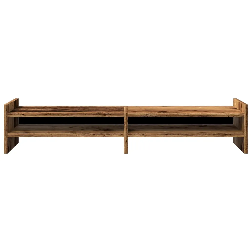 vidaXL Monitor Stand Old Wood 100x27x20 cm Engineered Wood