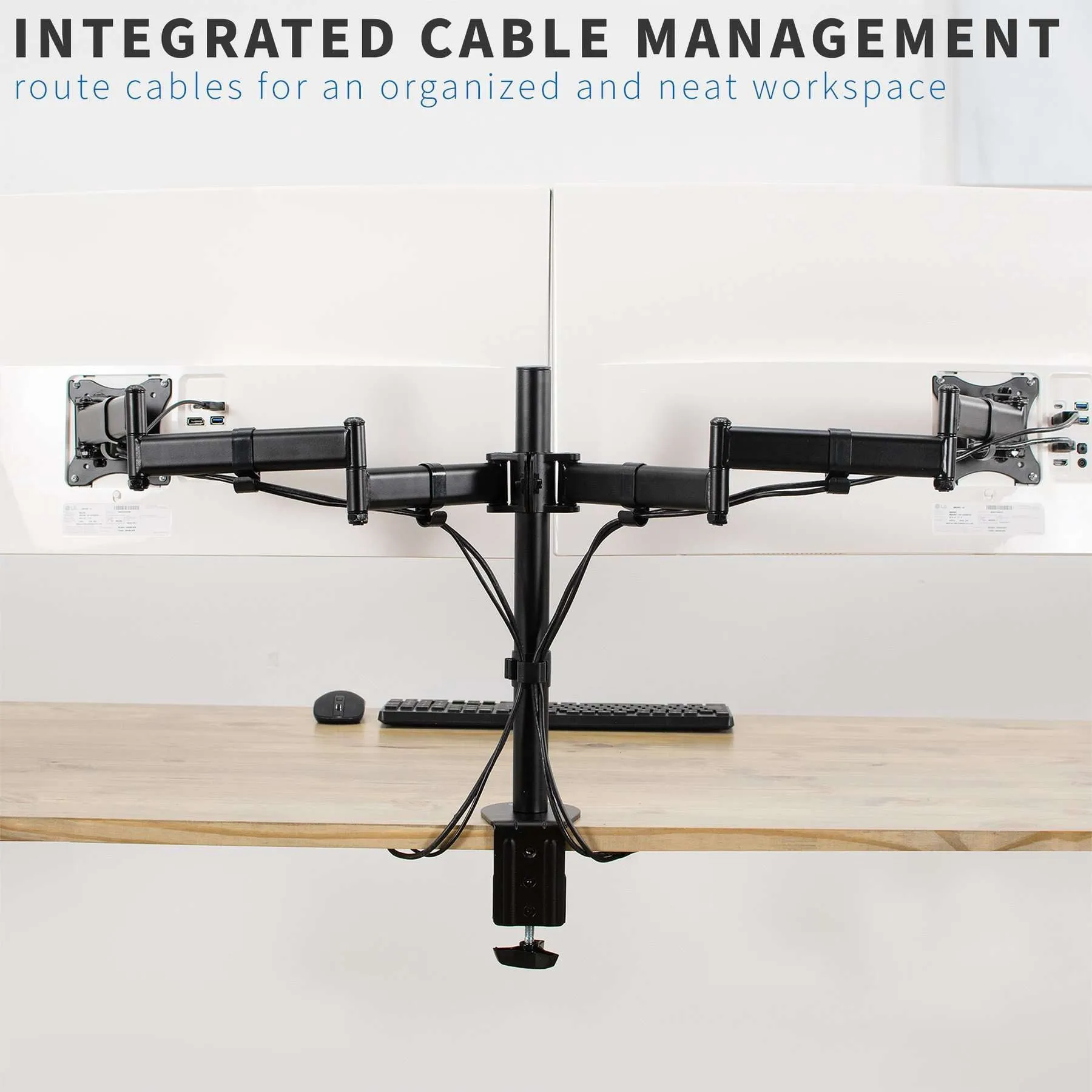 VIVO Dual Monitor Desk Mount, STAND-V038M