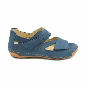 Waldlaufer Heliett- Ladies Wide Fit Summer Sandal - 2V(2E-4E) Fitting - Blue