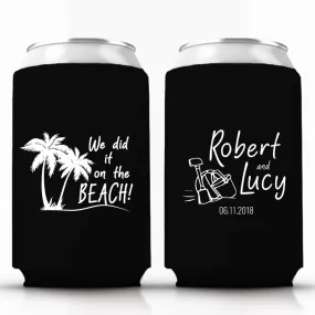 We Did It On The Beach Can Cooler (184)