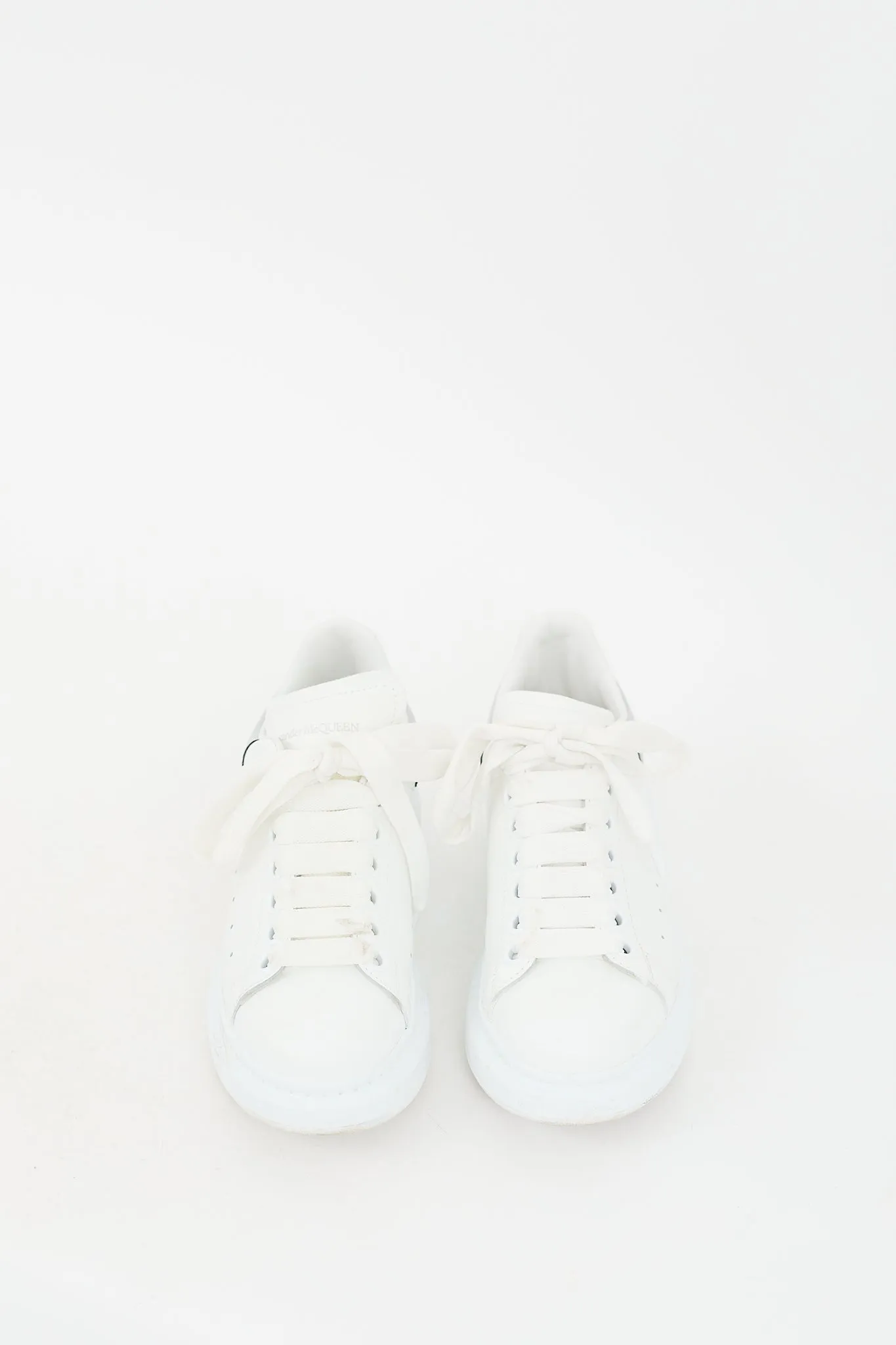 White & Silver Leather Oversized Sneaker