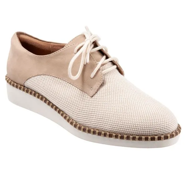 Willis 294 Natural Linen Sand Nubuck Oxford Lace Up Shoes