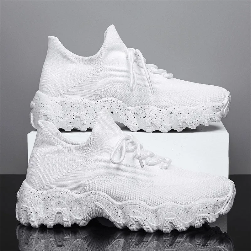 Women's Woven Mesh Lace-Up Fashion Sneakers