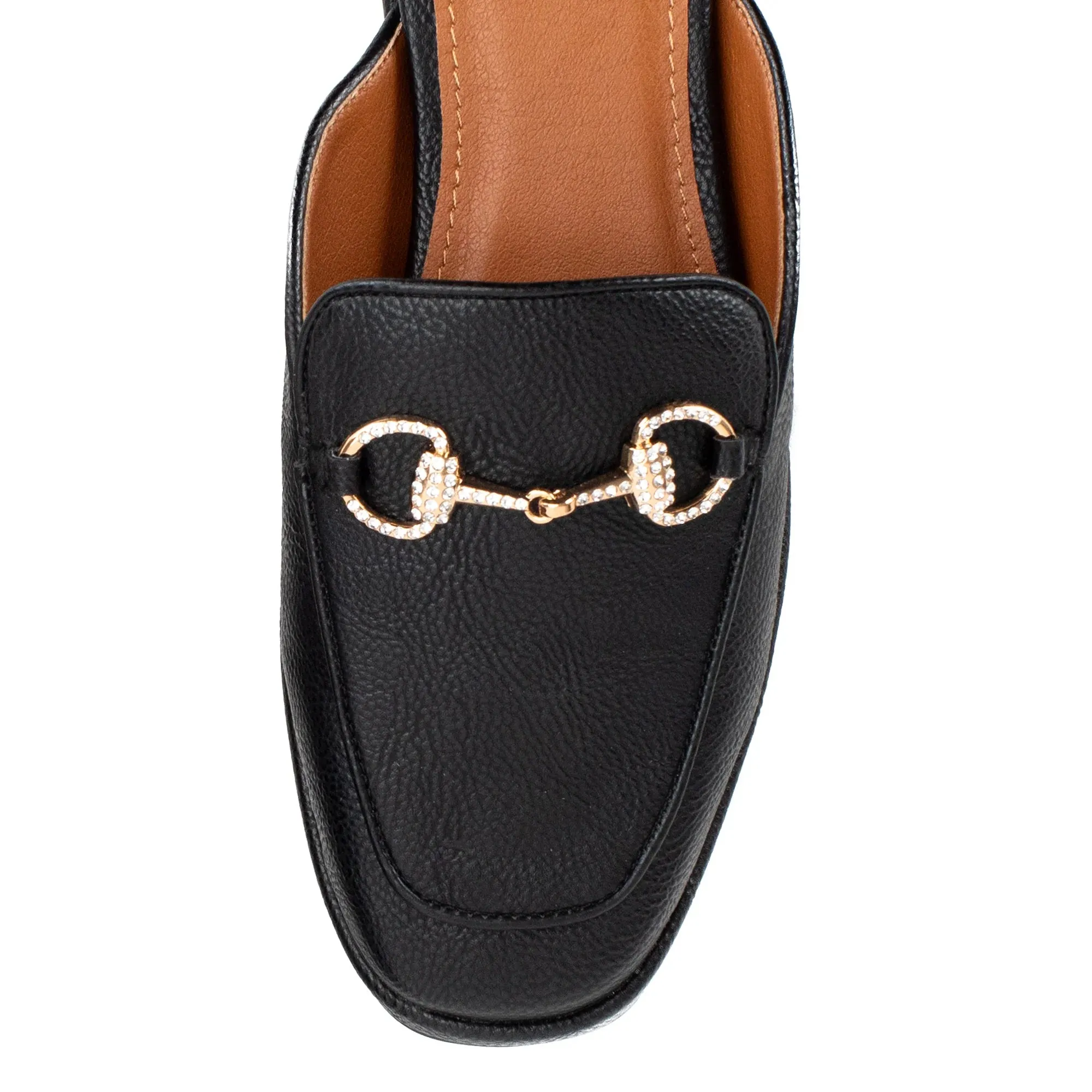 Yellow Box | Jolene Loafer Mule in Black