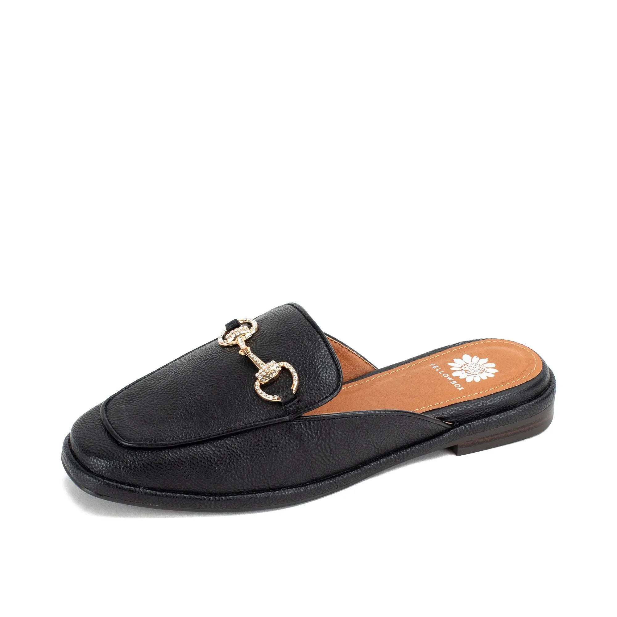 Yellow Box | Jolene Loafer Mule in Black